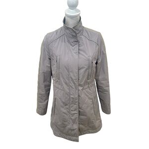 I:due Utility quilted long line Jacket in gray Taupe size eu 38 or medium